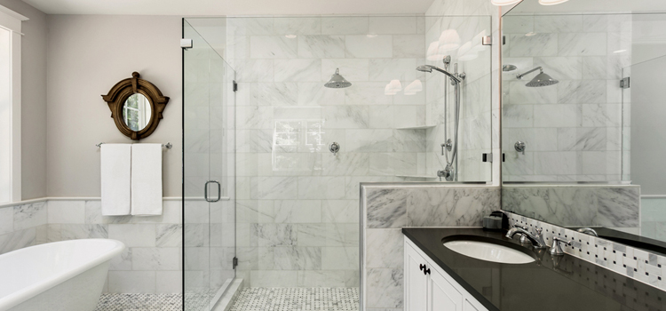 bathroom shower door installation in Villa Park